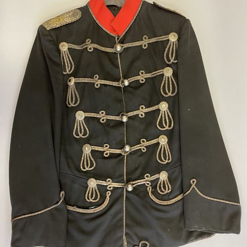 A PRUSSIAN OFFICER’S BLACK INTERIM ATTILA OF THE 1ST OR 2ND LIFE HUSSARS A PRUSS&hellip;