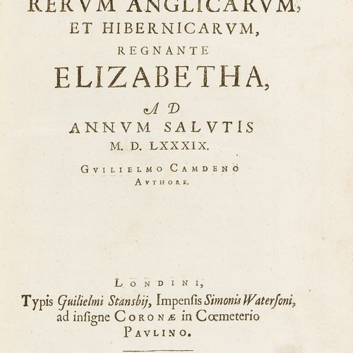 William Camden Camden (William) Annales Rerum Anglicarum, et Hibernicarum, Regna&hellip;