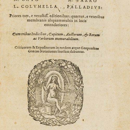 Marcus Porcius Cato Agriculture.- Cato, Varro, Columella & Palladius. Rei rustic&hellip;
