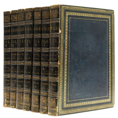 Null Bible, English.- The Old Testament [&] New Testament, 7 vol., list of subsc&hellip;