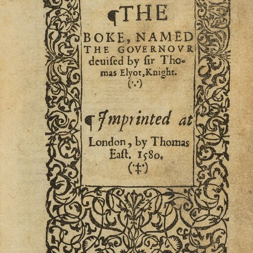 Sir Thomas Elyot Filosofía moral - Elyot (Sir Thomas) The Boke, named the Govern&hellip;