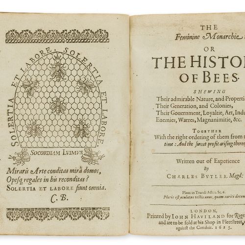 Charles Butler Butler (Charles) The Feminine Monarchie : or The Historie of Bees&hellip;