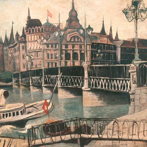 Christian Hess (Bozen/Bolzano 1895 – Schwaz 1944) Brücke in Luzern, 1934;Öl auf &hellip;