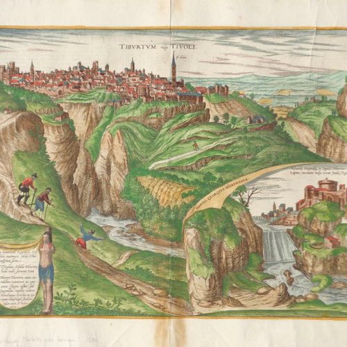 Braun/Hogenberg Tiburtum vulgo Tivoli, 1578;Handkolorierter Kupferstich, 33,5 x &hellip;