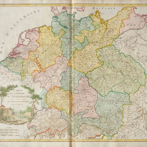 Gilles Robert/Vaugondy de Didier Carte de l'Empire d'Allemagne..., 1757 ;...Où s&hellip;