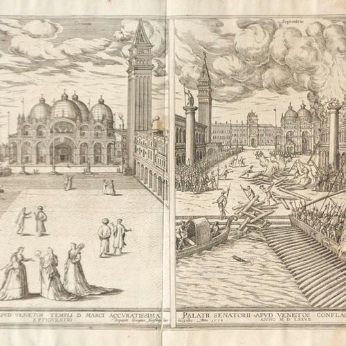Braun/Hogenberg Augusti apud Venetos templi..., Anno 1578;D. Marci accuratissima&hellip;