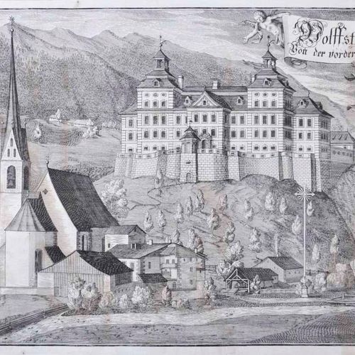 Johann Georg Prunner Schloss Wolfsthurn in Mareit, um 1750;Kupferstich, 32 x 45 &hellip;