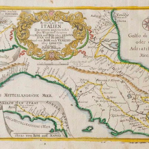 Gabriel BODENEHR Reyse-Cart von Italien, 1704;Darinnen angemercket. Die Wege und&hellip;