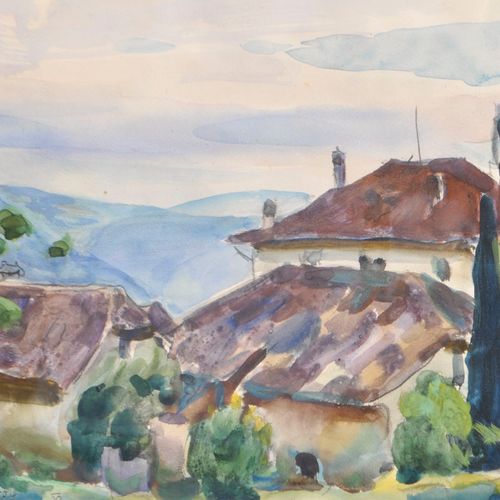 Hans Josef Weber-Tyrol (Schwaz 1874 – Meran/Merano 1957) Überetscher Landschaft;&hellip;