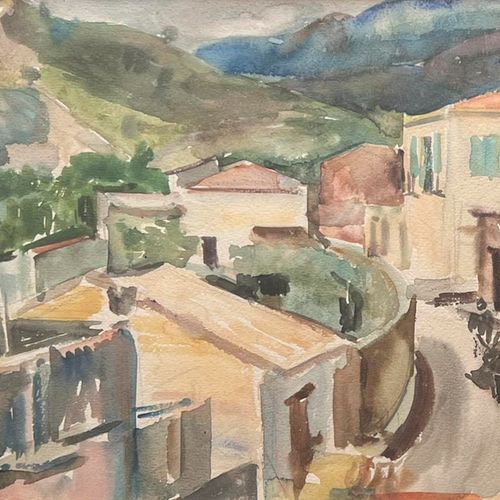 Christian Hess (Bozen/Bolzano 1895 – Schwaz 1944) Häuser in Messina, um 1930;Aqu&hellip;