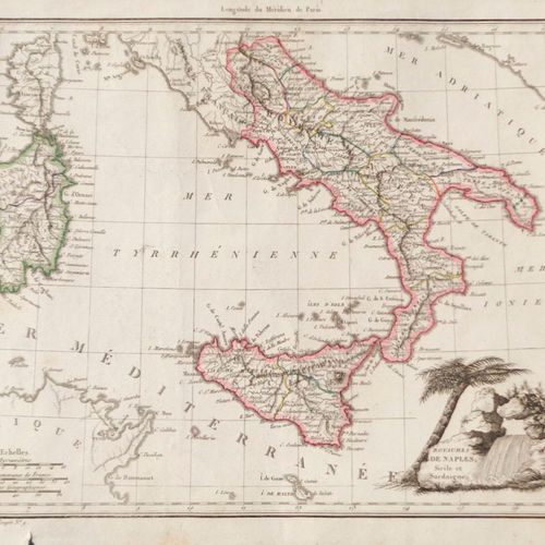 Giraldon Royaumes de Naples, Sicile et Sardaigne, XVIIIe s.;Handkolorierter Kupf&hellip;