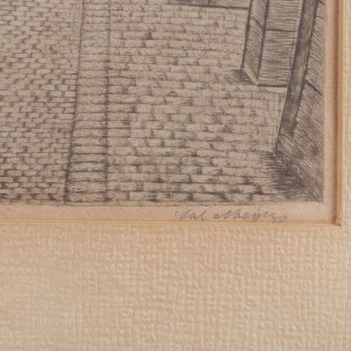 Null Salomon Meijer (1877-1965) - etching - Amstel near Keizersgracht, 21.5x28.5&hellip;