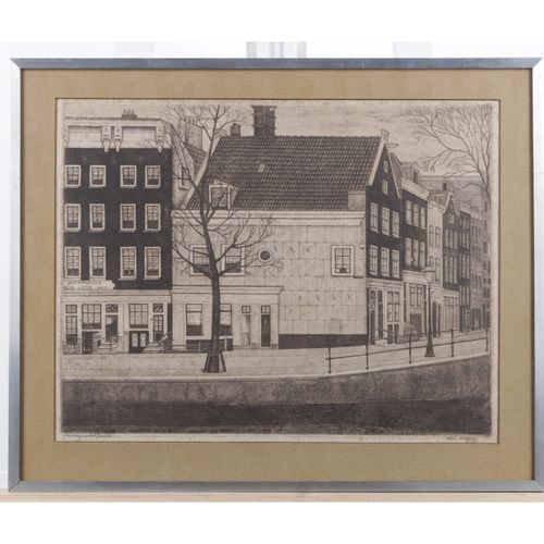 Null Salomon Meijer (1877-1965) - etching - Window view, 30.5x40 cm.