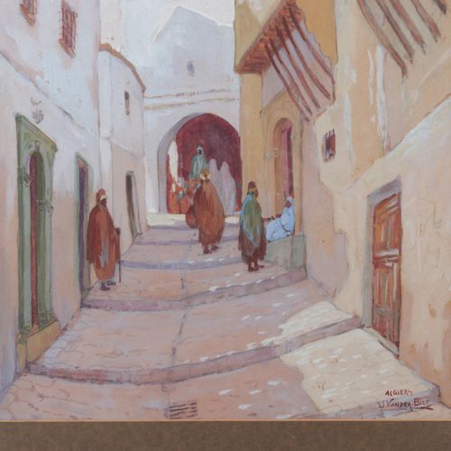 Null Johannes van der Bilt (1882-1943) - gouache - Algiers, 53.5x36 cm.