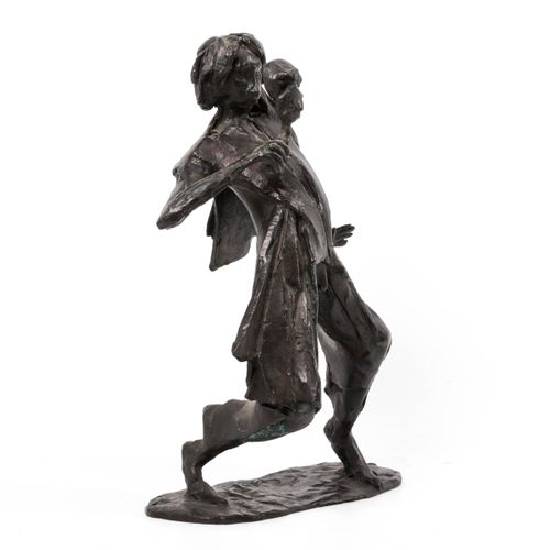Null Karel Gomes (1930-2016) - Bronze sculpture, 'Comedia del Arte' , 36 cm.