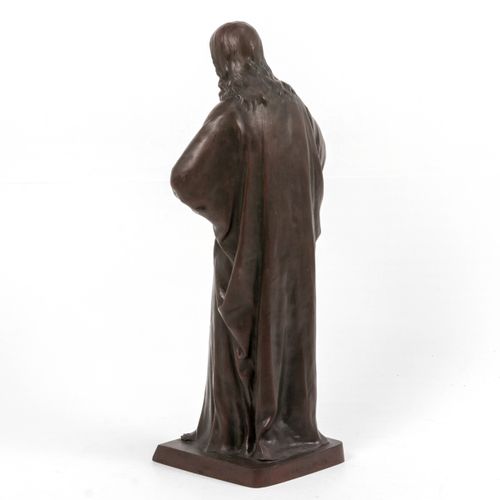Null 法国学校20世纪-Bouasse Jeune Paris，青铜雕塑，基督-约1920年，40厘米。