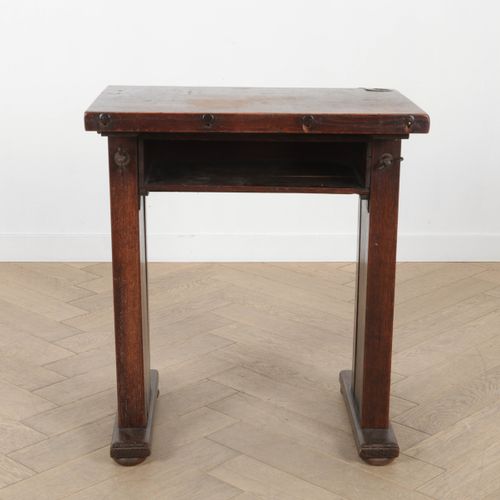 Null Ash wood adjustable work table and lectern - ca. 1900, 76x65x45 cm.