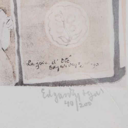 Null Edgard Tytgat (1879-1957) - lithograph - La joie d' été, 24.5x33 cm.