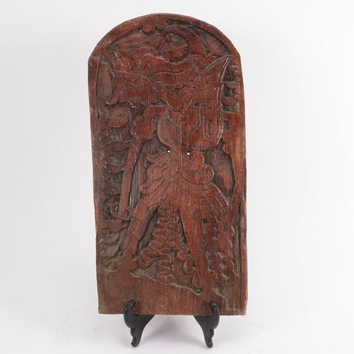 Null Indonesien - Java - Krisplanke (Blawong) mit Wayang-Figur, 53x28 cm.