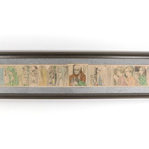 Null 扬-托罗普（1858-1928）--石版画《牺牲》，12x90厘米。