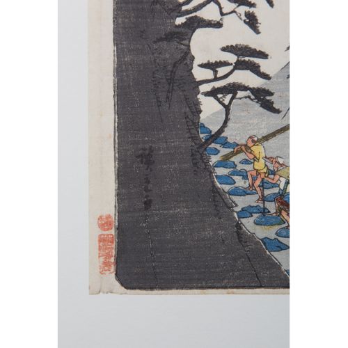 Ando Hiroshige (1797-1858) - houtsnede - Hakone, ca. 1840 https://www.Bva-auctio&hellip;