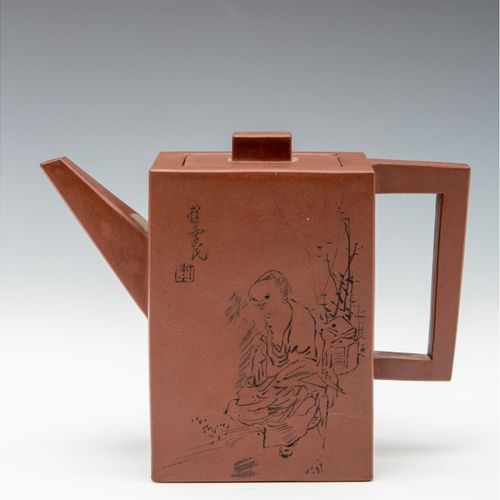 China- Rechthoekige Yixing theepot- Circa 1900 https://www.Bva-auctions.Com/nl/a&hellip;