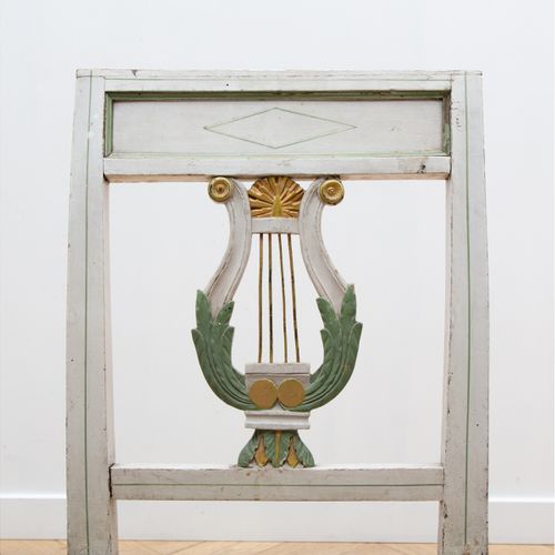 Set van zes polychroom beschilderde houten stoelen - Loius XVI, ca. 1800 https:/&hellip;