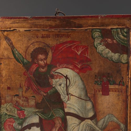 Rusland- ikoon, St. Joris en de Draak- 18e eeuw https://www.Bva-auctions.Com/nl/&hellip;