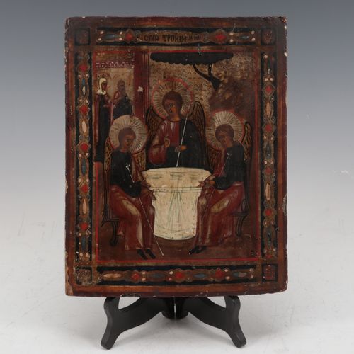 Rusland- Ikoon Heilige drie eenheid- 18e eeuw https://www.Bva-auctions.Com/nl/au&hellip;