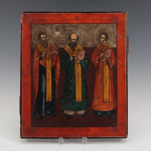 Rusland- Drie Heiligen ikoon- 18e eeuw https://www.Bva-auctions.Com/nl/auction/l&hellip;