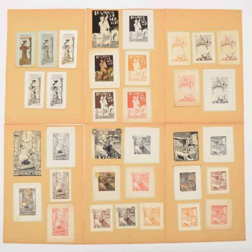 [Fine Arts: 20th-Century Graphic Arts (Lithographs, Etchings, etc.)] [Bookplates&hellip;