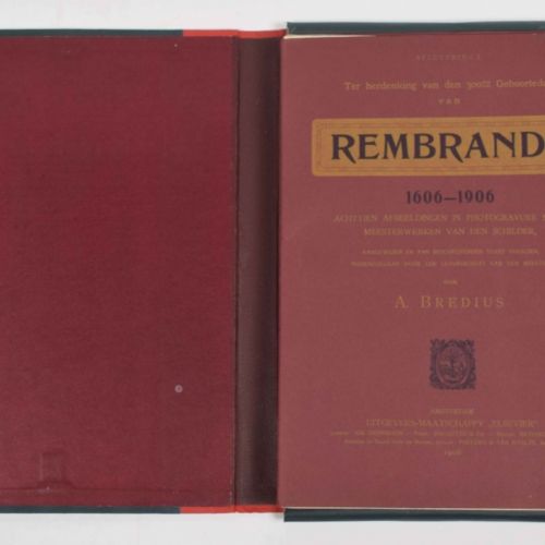 [Fine Arts: Monographs & Reference Work] [Rembrandt. Veth/Bredius] 2 titles: (1)&hellip;