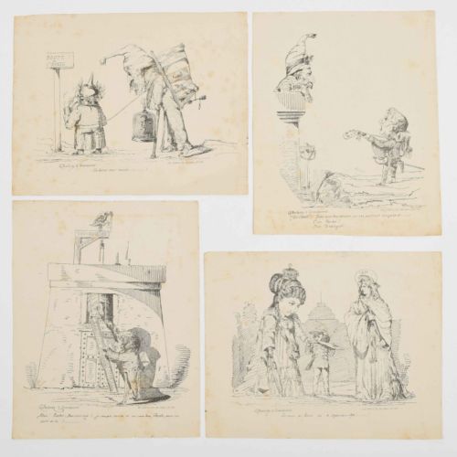 [Graphic Arts, Paintings & Drawings 16th-19th Century] [Caricature] 22 lithograp&hellip;