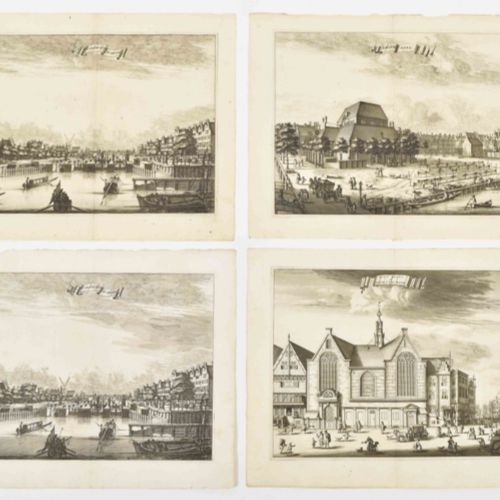 [Amsterdam] Lot with ± 100 engravings, mostly 17th and 18th century Plusieurs co&hellip;
