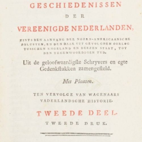 [Topography: The Netherlands] [Netherlands. Wagenaar] Vaderlandsche historie Ver&hellip;