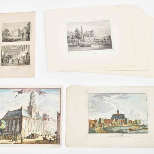 [Amsterdam] [Amsterdam and environs] Lot with ± 80 engravings, 18th-19th century&hellip;