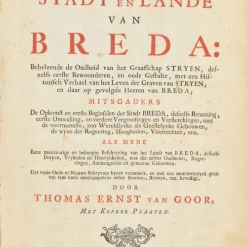 [Topography: The Netherlands] [Breda] Beschryving der stadt en lande van Breda B&hellip;