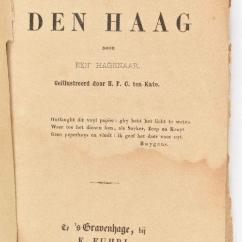 [Topography: The Netherlands] [The Hague] Physiologie van Den Haag. 1843-44 (1) &hellip;