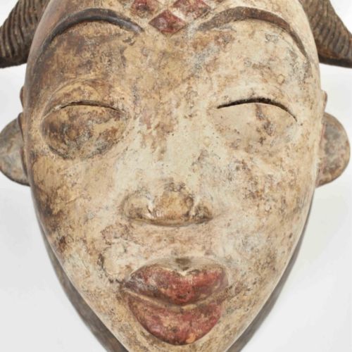 [Various] [Tribal art] Punu Mask. Gabon. XIXe/XXe siècle. Bois sculpté et peint,&hellip;