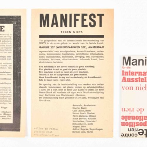 [Avant-Garde] Nul/Zero, 3 Manifests Against Nothing, 1960-1961 反对 "无 "的宣言，为 "无 "&hellip;