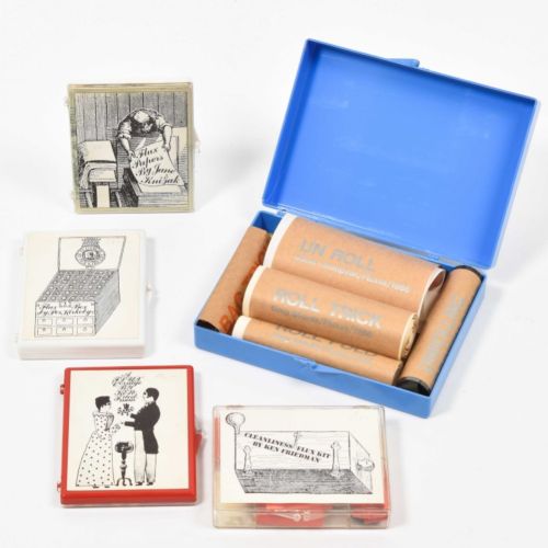 [Fluxus] Five Flux boxes published by Fluxus Editions in New York. Plastic boxes&hellip;