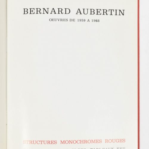[Avant-Garde] Bernard Aubertin, lot of 2 Aubertin, 9 Textes. Paris, autoédité, 1&hellip;