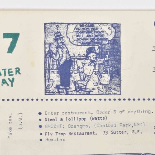 [Fluxus] Maytime Yamtime Festival Calendar Smolin Gallery NY 1963 双面超大传单，56 x 21&hellip;