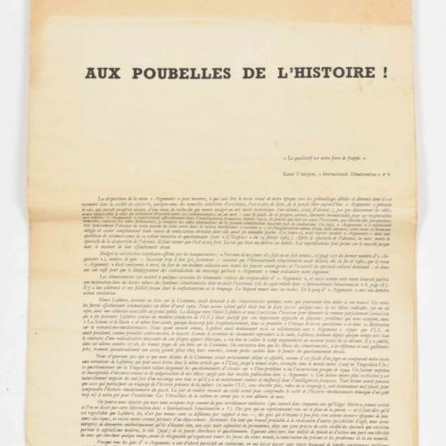 [Avant-Garde] Internationale Situationniste. Aux Poubelles de l’Histoire! Paris,&hellip;