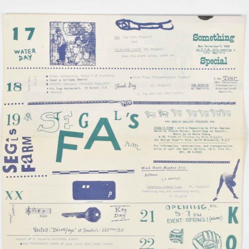[Fluxus] Maytime Yamtime Festival Calendar Smolin Gallery NY 1963 Volantino bifa&hellip;