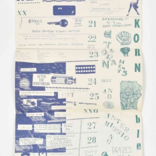 [Fluxus] Maytime Yamtime Festival Calendar Smolin Gallery NY 1963 Volantino bifa&hellip;