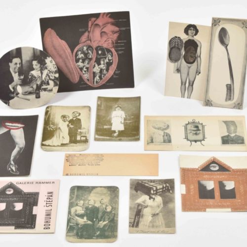 [Avant-Garde] Bohumil Štepán (1913-1985) 来自捷克画家、平面艺术家和插画家的有趣的短讯集。8张不同尺寸的印刷照片拼贴明信&hellip;