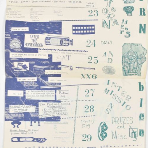 [Fluxus] Maytime Yamtime Festival Calendar Smolin Gallery NY 1963 Folleto de gra&hellip;