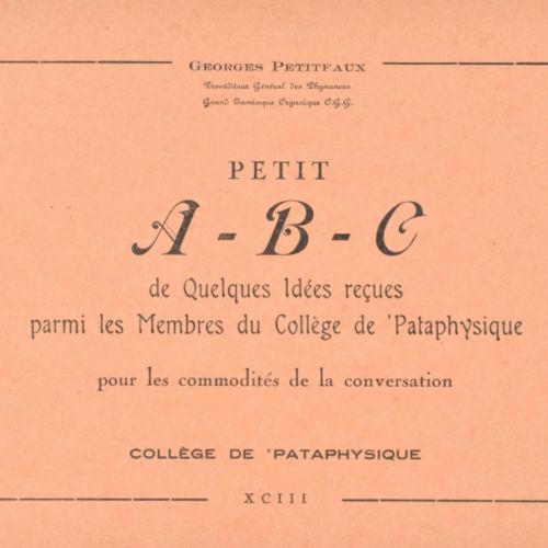 [Avant-Garde] Pataphysics, large lot Pubblicazioni del Collège de Pataphysique p&hellip;