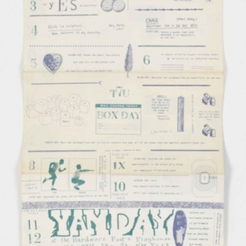 [Fluxus] Maytime Yamtime Festival Calendar Smolin Gallery NY 1963 Doppelseitiges&hellip;